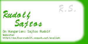 rudolf sajtos business card